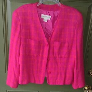 Liz Claiborne Pink Blazer Structured Suit Jacket
